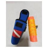 Joyzan Surface Marker Buoy, Scuba Diving Signal Tube Set Inflatable Signal Safety Float Sausage High Visibility Underwater Snorkeling Equipment Set Open Bottom Flag Gear Sports Hook Clip Storage Bag