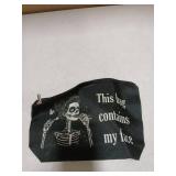Lyiibb Goth Gifts for Women, This Bag Contains My Face, Gothic Makeup Bag, Witchy Spooky Cosmetic Bag with Zipper