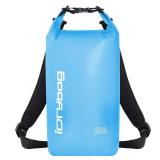 IDRYBAG Clear Dry Bag Waterproof 2L/5L/10L/15L/20L, Small Dry Sack Waterproof Bag for Kayaking