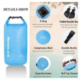IDRYBAG Clear Dry Bag Waterproof 2L/5L/10L/15L/20L, Small Dry Sack Waterproof Bag for Kayaking