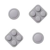 PlayVital Button Caps + Thumb Grip Set for Nintendo Switch 2, 2 Silicone Colorful ABXY Directional Button Covers & 2 Joystick Caps for Joycon - New Hope Gray