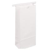 A1 Bakery Supplies 50 Pack 1 LB White Paper Bags, Tin Tie Tab Lock Bags, 7 3/4" L x 3 3/8" W x 2 1/8" Gusset, Everyday Use