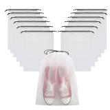Vorspack Transparent Shoe Bags for Travel Large Clear Shoes Organizers Storage Pouch with Rope for Men and Women 13 Pack