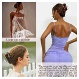 5pcs Large 4.7inch Acrylic Jelly Hair Claws for Women - Strong Hold Clips for Thick, Curly & Thin Hair, Wonderful Gift, Super Cute Colors