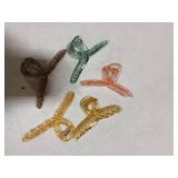 5pcs Large 4.7inch Acrylic Jelly Hair Claws for Women - Strong Hold Clips for Thick, Curly & Thin Hair, Wonderful Gift, Super Cute Colors