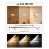 TheDeco 8 inch Under Cabinet Lighting, 34-LED 3CCT Dimmable Under Counter Lights, 1 Pack Stick-On Motion Sensor Closet Lighting, Wireless 1500mAh Rechargeable Battery Light for Kitchen, Stairs