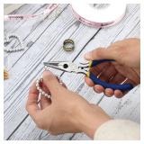 5 Inch Needle Nose Pliers Set, 6 Pack Small Needle Nose Pliers, Jewelry Pliers Set, Long Nose Pliers with Wire Cutter, Mini Needle Nose Pliers for Jewelry Making and Wire Bending (Blue)