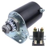 XINGHOPUTH Starter 14 Teeth with Relay Compatible with Craftsman LT1000 LT2000 DYT4000 LT3000 YT3000 42 inch Riding Mower for BS Engine 17-20HP 593934 693551