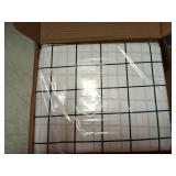 Amazon Basics Soft Microfiber 4-Piece Bed Sheet Set with Elastic Side Pockets, Full Size, Black Grid, Geometric