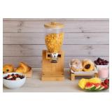 Future & Friendly Finds Bamboo Cereal Dispenser 2 Liters Stylish and Durable Airtight Storage Container for Pantry & Counter, Dry Food Dispenser for Snacks, Granola & Grains, Rice Dispenser