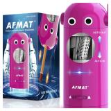 AFMAT Electric Pencil Sharpener for Colored Pencils 7-11.5mm, Fully Automatic Robot Pencil Sharpener, Auto in & Out, Rechargeable Hands-Free for Classroom/Home/Office, Battery Operated, PSX5RB, Pink