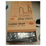 Locker Organizer Shelf Adjustable Width and Height, Ideal Locker for School, Office, and Gym Lockers (Black 2 Pack)