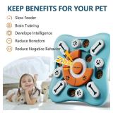 FOXMM Interactive Dog Treat Puzzle Toys for IQ Training & Mental Stimulating,Fun Slow Feeder,Large Medium Small Dogs Enrichment Toys with Squeak Design