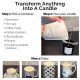 Phoenix Wick Candle Making Kit Transform Anything Into A Candle Candle Making Kit with Wick + 14oz Wax (Teakwood)