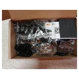 JQK 1/2 Inch Overlay Cabinet Door Hinges Black, 20 Pack 10 Pairs Flush Face Mount Cupboard Self-Closing Kitchen Cabinet Hinges with Door Bumper, CH200-BK-P20