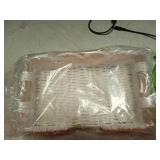 CubesLand Scalloped Napkin Holder for Bathroom Decor, Paper Rope Flat Napkin Dispenser Guest Towel Tray for Bathroom, Farmhouse Warm Napkin Holder for Table Dining Room Home Kitchen Decor, White