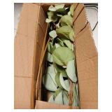 FuleHouzz 3 PCS Artificial Eucalyptus Stems Long 33" Fake Eucalyptus Leaves Branches for Vase Home Wedding Party Decorations, Green