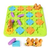 STEM Board Games Kids Toys, Maze Brain Teaser Puzzles Learning Games for Kids Ages 4-8 118 Challenges 5 Difficulty Levels Squirrel Logic Track Building Blocks, Educational Montessori Birthday Gifts