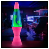 Lava The Original Lamp - 14.5" Neon Pink - Classic Liquid Motion Lamp - Green/Yellow and Blue Liquid - Item #2383 (Amazon Exclusive)