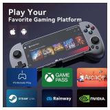 ShanWan Mobile Game Controller for iphone/Android with PHONE CASE Support, Bluetooth Wireless Gamepad - PS Remote Play, Xbox Cloud, Steam Link, GeForce NOW, MFi Arcade Games-Long Battery Life