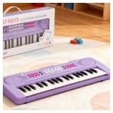 Keyboard Piano for Kids, BIGFUN 37 Keys Toddler Piano Multifunction Music Educational Instrument Toy, Electronic Kids Keyboard for 3-7 Year Old Girls and Boys (Purple) Tested Works