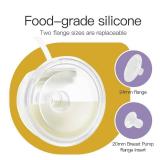 Phanpy Wearable Breast Pump Milk Collector Cup, New Cup Parts, Original Phanpy Breast Pump Replacement Accessories, 24 mm Flange and 20mm Insert Included, 15 oz / 420 ml, 2 Piece