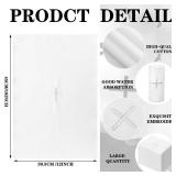 12 Pack of Embroidered Cotton and Linen Purificator with Silver Cross Center Embroidered Purificators for Catholic Mass Church Altar Cotton and Linen Towel Catholic Communion Supplies, 12 x 18 Inch