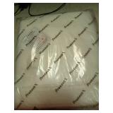 ProtectX (White 10 Pack) Disposable Breathable Polypropylene Isolation Gown with Elastic Knit Cuffs, Covered Back, Extra-Long Double Ties, Universal Size