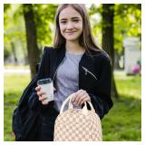 Bluboon Lunch Bag for Women Men Cute Corduroy Lunch Tote Bags Reusable Insulated Lunch Box Large Capacity Reusable Insulated Cooler for Work Picnic or Travel