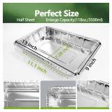 Demiwise Thickened 30 Pack Heavy Duty Aluminum Pans, 13x9 Aluminum Foil Pans Disposable, Half Size Steam Table Foil Baking Tray for Cooking, Baking, Roasting & Chafing, Cake Pan, Carton Packaging