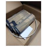 GO&SO Drum Lamp Shade Medium Gray Animal Print Sika Deer Lampshade for Table - 13" Top x 13" Bottom x 10" High(Spider) Vintage Lampshades Replacement Natural Linen Art Decor Easy Assembly