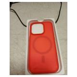 Miracase Magnetic for iPhone 15 Pro Case 6.1 inch (Compatible with MagSafe) with 2X Screen Protectors Military-Grade Protection, Anti-Fingerprint Translucent Matte Phone Cover, Red