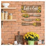 YLOLUL 4 Pcs Sunflower Kitchen Decor Let