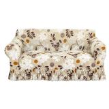 GOSTADY Loveseat Couch Cover Slipcover 1 Piece Stretch Printed Love Seat Covers for 2 Cushion Couch Sofa Pet Friendly Furniture Protector Slipcovers with Skirt for Living Room (2 Seater, Color 3)