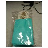 AWELL Mini Turquoise Blue Paper Bag with Handle Party Favours Bag 6x4.5x2.5 inch for Baby Shower Birthday Wedding Recycled Bag, Pack of 24