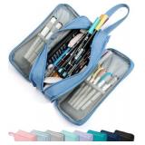 SPACEMATE Pencil Case Pouch Box Bag School Supplies Girls Boys Kids, Cute Preppy Stuff Big Capacity Aesthetic Pen Organizer, Back to College Stationary, Extra Large Style, 2300ml