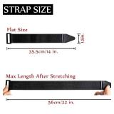 6 Pcs Bicycle Pant Leg Straps Adjustable Cycling Ankle Safety Band Multipurpose Black Elastic Magic Fastening Belt with Buckle for Riding Climbing Fishing Outdoor Sports (1.5x13.8)