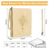 WOBAGMEN Bible Cover Case for Women, PU Leather Bible Cover with Handle, Embossed Floral, Carrying Case Bible Protective Christian Gift