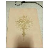 WOBAGMEN Bible Cover Case for Women, PU Leather Bible Cover with Handle, Embossed Floral, Carrying Case Bible Protective Christian Gift