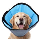ipetstation Dog Cone Collar for Dogs After Surgery Extra Long, Adjustable Comfy Dog Elizabethan Pet Collar Cone for Large Dogs Anti-Lick Protective Wound