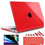 May Chen Compatible with M4 MacBook Pro 16 inch A3403 Max A3186, M3 A2991 M2 A2780 M1 A2485 Pro Max 2024-2021 Release,Plastic Hard Shell Case with Keyboard Cover & Screen Protector, Crystal Red