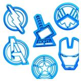 Crethinkaty Plastic Cookie Cutters - 6 Pieces Fondant and Biscuit Cutter Set, Cartoon Impression Cutter for Sugar Craft Cake Decoration