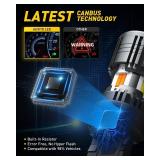 AUXITO CANBUS 7443 7444NA Switchback LED Bulbs with Built-in Resistor Anti Hyper Flash 7443A 7444NAK T20 Dual Color Amber Turn Signal Lights and White DRL/Parking Lights, Pack of 2