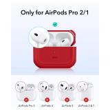 ESR for AirPods Pro 2 Case, Compatible with Airpods Pro Case 2nd / 1st Generation (2023/2022/2019), Compatible with MagSafe, Full Drop Protection Cover with Lanyard, Dark Red