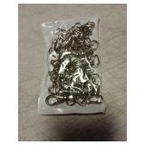 CooBigo 30pcs Metal Swivel Clasps Lanyard Snap Hook Lobster Claw Clasp Jewelry Findings Swivel Trigger Snap Hooks (Webbing Size:1/2" (13.2mm))#FLQ059-A