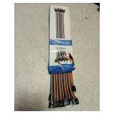 ELEGOO 120pcs Multicolored Dupont Wire 40pin Male to Female, 40pin Male to Male, 40pin Female to Female Breadboard Jumper Ribbon Cables Kit Compatible with Arduino Projects