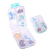 Zuihug 1Pack Travel Pill Organizer - 10 Compartments Pill Case, Compact and Portable Pill Box, Perfect for On-The-Go Storage, Pill Holder for Purse White