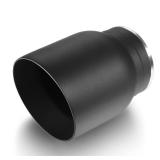 LCGP 3" Inlet Universal Exhaust Tip, 4" Outlet - 5" Long, Black Double Wall Angle Cut