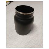 LCGP 3" Inlet Universal Exhaust Tip, 4" Outlet - 5" Long, Black Double Wall Angle Cut