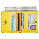 Toughergun Wallet Women Rfid Blocking Small Compact Bifold Luxury Leather Pocket Wallet Ladies Mini Purse with ID Window